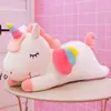 Comércio Exterior Transfronteiriço Anjo Unicórnio boneca travesseiro fofo pônei arco-íris brinquedo de pelúcia rosa coração de menina boneca