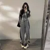 Nueva colección de otoño: Conjunto deportivo para mujer, nuevo diseño estilo coreano 2026, efecto adelgazante, aspecto de alta gama, compuesto por un cárdigan y pantalones de chándal