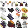 Nuevas Decoraciones de Halloween Adornos Planos de Madera para Colgar en la Pared Atmósfera Festiva Suministros para Fiestas Decoración del Hogar