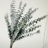 Folha de eucalipto de 5 pontas impressa em 3D, arranjo de plantas folha verde de dinheiro decoração floral, planta verde artificial transfronteiriça
