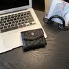 Diseño de Nicho Cartera Pequeña para Mujer Simple y a la Moda Multi-Tarjeta Boca Grande Romboide Billetera para Monedas Sentido de Alta Gama Cartera Corta