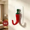 Gancho Colgador Creativo de Chile Gancho para Llaves con Fijación sin Taladro para Detrás de la Puerta Recibidor Colgador de Ropa Montaje en Pared