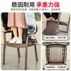 Muebles de patio para exteriores Mojia, mesas y sillas de comedor de pizarra con veta de madera de alta gama, terraza de jardín exterior de villa, resistentes al agua y al sol