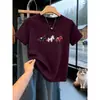 Camiseta de manga corta de algodón puro para mujer, modelo nuevo 2026, moda nicho, versátil, rejuvenecedora, adelgazante, elegante, top gris oscuro