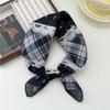 58 Pañuelo Cuadrado Pequeño Fresco Transpirable para Mujer Primavera y Verano Suave Artístico Decorativo Pañuelo de Seda Pequeño Estilo Japonés Retro Versátil Algodón y Lino