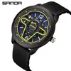 Reloj de Estudiante Sanda Reloj Juvenil Casual Creativo Cool Trendy Reloj para Hombre Deportes al Aire Libre Impermeable Reloj de Cuarzo