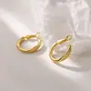 Pendientes de Aro Lisos de Plata Pura S999 para Mujer, Estilo Casual Simple, Pendientes Versátiles de Nicho de Gama Alta, Regalo para Novia