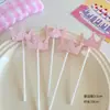 Brillo Lentejuela Corazón Estrella Rosa Princesa Niña Decoración de Pastel Enchufe Mesa de Postres Estrella de Cinco Puntas Tarjeta Enchufe