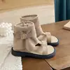Sandálias Romanas de Cano Alto de Verão para Crianças 2026 Estilo Coreano Estilo Floresta Botas de Dedo Aberto para Meninas com Fivela de Cinto Botas Retrô