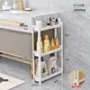 Estante Angosto de 10 cm para Almacenamiento Detrás de la Puerta del Baño, Gabinete para Espacio del Inodoro, Carrito Pequeño de Pie, Estante para Grietas del Baño, Solución de Almacenamiento