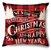 Funda de almohada navideña Transfronteriza Amazon Decoración del hogar Estilo europeo Lino sintético Funda de cojín para sofá Funda de almohada para vacaciones de Navidad