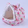 Nido para hámster Rama de flor ratón cobaya bolsa de miel cerdo holandés casa de escape loro cuatro estaciones nido cálido de algodón suministros para mascotas pequeñas