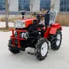 Versión de Exportación de Tractor Pequeño de Cuatro Ruedas, Arranque Eléctrico Diésel, 12-20 Caballos de Fuerza, Tracción en Dos Ruedas Tractor Rotocultivador para Huerto