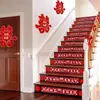 Decoración de boda pasamanos de escalera diseño sala de bodas flor de tirón creativa cinta pegatina de escalón de boda suministros de boda