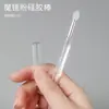 Bastão transparente de silicone para nail art, pincel multifuncional para pó, lavável e reutilizável, com tampa, para aplicar pó aurora