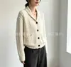 Cárdigan de punto trenzado estilo retro europeo y americano transfronterizo para mujer, nueva colección otoño e invierno 2026, top de chaqueta de punto estilo casual