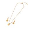[Bingmeng] joyería transfronteriza nueva traje de colgante de flor de rosa collar de acero inoxidable de moneda N1312