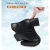 Botas de Tornozelo de Uma Peça para Mulheres Inverno Couro Macio Salto Grosso Pontudo Botas Chelsea Botas de Algodão Quente Botas Curtas Salto Alto Confortável para Todos os Fósforos