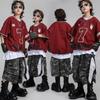 Ropa Hip Hop para Niños Talla Niños Hip Hop Calle Americana Niñas Verano Moderna Fresca Manga Corta Hip Hop Infantil Ropa de Moda