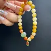 Jade Dourado Natural Abóbora Design DIY Novo Estilo Chinês Estilo Nacional Pulseira de Jade Design de Nicho Ins Atacado