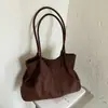 Bolso Grande de Ante Relajado para Mujer 2026 Nuevo Bolso Tote Vintage para el Trabajo para Otoño e Invierno Bolso Escolar Versátil para Estudiantes Universitarios