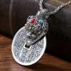 Esmalte Pixiu Montanha Fantasma Gastos Pingente Masculino Moderno Distintivo Criativo Retro Estilo Étnico Colar Pingente Dominador Moda