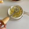 Prensa de lama manual de aço inoxidável para batata, batata doce roxa, ferramenta para fazer purê, suplemento alimentar para bebês, moedor, purê, cabo de madeira