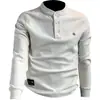 Sudadera de Otoño Camiseta Nueva Bordado de Letras Estilo Coreano Casual Juvenil Holgada Tendencia Versátil Mangas Largas para Hombre