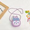 Bolsa Infantil Coelho de Desenho Animado Estilosa Fofa Macia Menina Moda Bolsa Pequena para Moedas Bolsa Transversal da Moda para Meninas
