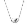 Plata Shenzhen S925 plata de ley de cuerpo entero Frijol de Acacia Frijol Plateado collar simple moda temperamento chic viento frío todo partido candado