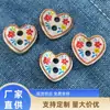 Botones Naturales Vintage de Corazón de Melocotón con Concha de Abulón para Manualidades DIY, Botones Decorativos Naturales de Alta Gama para Camisas