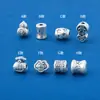 Novas Contas Espaçadoras S999 Prata Pura Vintage em Formato de Cabaça, Formato de Estrela, Padrão de Nuvem, Contas da Sorte, Acessórios para Pulseira DIY