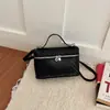 Bolsa de ombro de moda tecida personalizada transfronteiriça, bolsa crossbody simples, bolsa caixa minimalista, bolsa quadrada pequena de nicho para o dia a dia