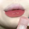 Geleia de Chá Branco Rosa Nude Estilo Ins Transparente Pêssego Branco Rosa Brilhante Espelhado Hidratante Brilho Labial, Aparência Natural, Não Desbota, Amigável para Estudantes