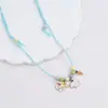 Colar de Maçã de Cerâmica Jingdezhen Colar Borboleta Dopamina Personalidade Fresca Feminina Moda Versátil Colar Venda por Atacado