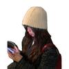 ¡Empujón enojado! Han Dai ~ sombrero de pescador tejido de lana suave y pegajosa 10% para mujer otoño e invierno trenzado color de contraste de lana sombrero de cuenca pequeña que estiliza el rostro