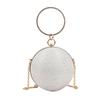 Bolsos Bolso Cruzado para Mujer Temperamento Nicho Bolso Redondo Bolso de Mano 2025 Nuevo Bolso de Nicho para Mujer Bolso Diamante Flash para Cena