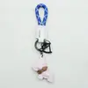 Chaveiro de Filhote de Couro Genuíno Feito à Mão Cordão Anti-Perda Pingente Chaveiro de Carro Bulldog Francês Chaveiro de Corda Trançada