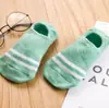 Calcetines Mujer Rayas Dobles Calcetines Invisibles Mujer Calcetines Tipo Barco Calcetines de Algodón Anti-pilling Calcetines de Estudiante Calcetines de Silicona