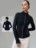 Chaqueta de Yoga Personalizada para Mujer con Cuello Alto Moda Deportiva al Aire Libre Cremallera Dorada Chaqueta con Capucha Transpirable Ropa Exterior para Fitness