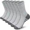 Meias atléticas masculinas de algodão na altura da panturrilha, calcanhar reforçado, duráveis, respiráveis, absorventes de suor, meias longas casuais, disponíveis em um conjunto de três cores: preto, branco e cinza