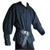 Ropa medieval europea y americana para hombre con cuello alto retro, tiras, top holgado AU3822, ropa de actuación