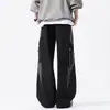 Pantalones Tácticos de Paracaidista con Bloques de Color para Hombre, Nuevo Estilo Americano de Verano, Diseño Holgado, Pierna Recta, Deportivos Casuales