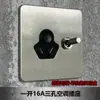 Estilo industrial retrô painel de aço inoxidável cinza cor primária trefilado interruptor de alavanca 86 tomada metálica aberta e oculta