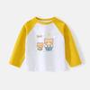 Roupas infantis outono nova camisa de base 2024 Camiseta infantil de manga comprida para meninos estilo coreano Camiseta de bebê Roupas para meninos