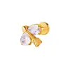 Zeming Original Douyin Más Vendidos F136 Aleación de Titanio y Circonio Aretes de Tachuela Diseño de Nicho Perforación de Lóbulo de la Oreja Tachuelas para Cartílago de la Oreja Estilo Europeo Americano