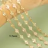 Coroa de concha banhada a ouro 18K real Trevo pulseira brincos colar criativo DIY acessórios de joias semiacabados