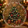Decoración Colgante de Corona de Santa de Nuevo Producto Transfronterizo Adorno Acrílico DIY de Santa Claus Navideño