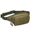 Bolsa de cintura portátil para esportes ao ar livre, camuflagem militar tática para ciclismo, bolsa de ombro para corrida lenta, bolsa de peito para camping e caminhada com orifício para fone de ouvido