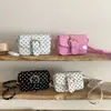 Bolso cuadrado pequeño de lunares lindo de nicho coreano para mujer, bolso cruzado, bolso tote pequeño nuevo 2026, bolso elegante y con estilo para el trabajo